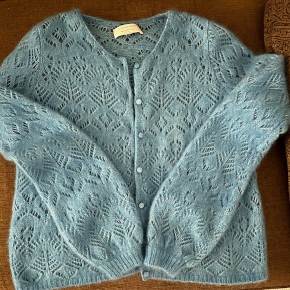 Sézane Olympe Jumper - Azure Blue Size Small